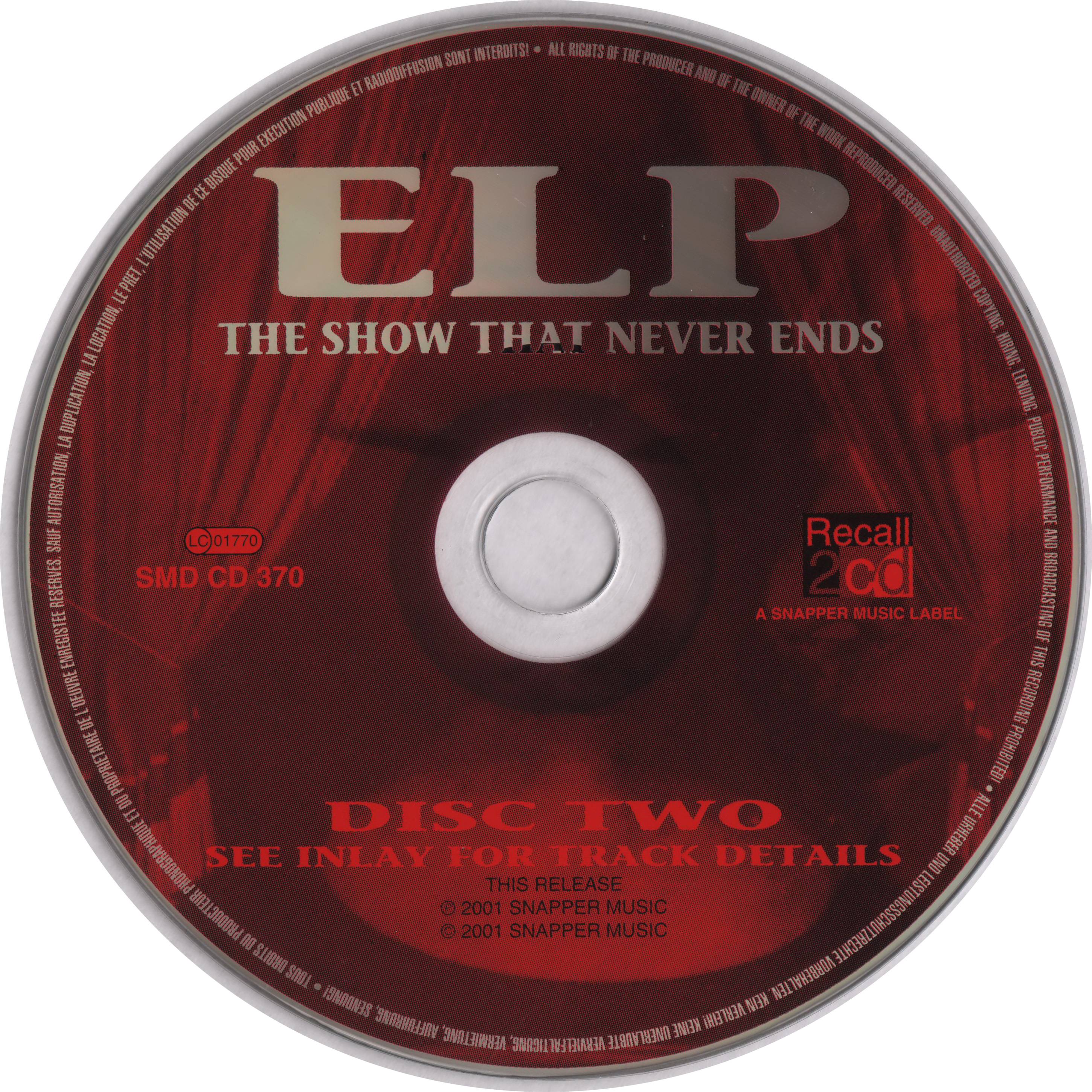 Emerson, Lake and Palmer The Show That Never Ends [cd2 uk]